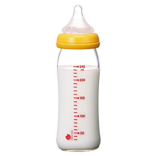 母乳実感 哺乳びん（耐熱ガラス製）※2022年2月以前商品 オレンジ 