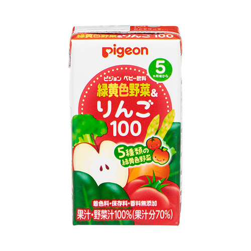 紙パック飲料 緑黄色野菜&りんご100 125ml×3コパック | 商品情報 