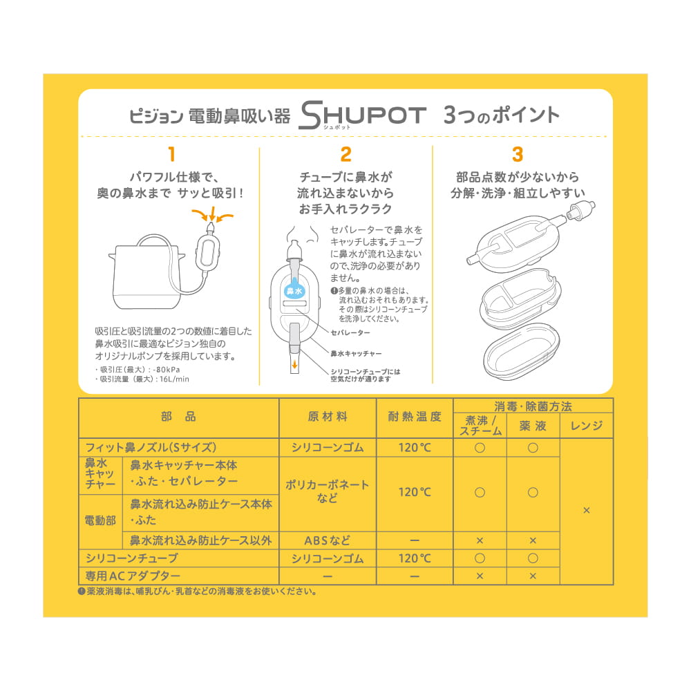 電動鼻吸い器 SHUPOT（シュポット） アカチャンホンポ限定 ベージュ